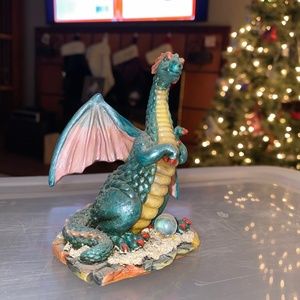 Summit Collection Excalibur Dragon Resin Figure with Crystal Ball